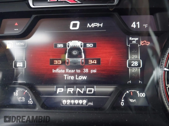 2022 Ram 1500 TRX with VIN 1C6SRFU9XNN476106, listed as a IAAI auction lot 41627895 with 21,992 mi miles and . Bid and sale history available at DreamBid. Image 15.