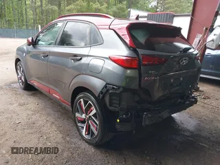 2019 Hyundai Kona Ultimate with VIN KM8K53A5XKU303722, listed as a IAAI auction lot 42095984 with 66,134 mi miles and . Bid and sale history available at DreamBid. Image 3.