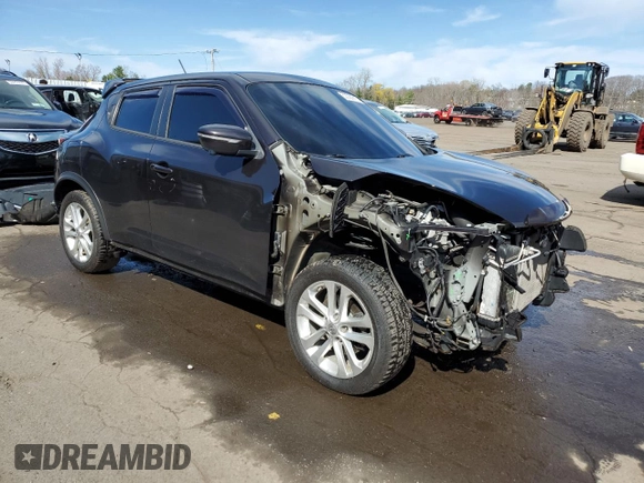2015 Nissan Juke S with VIN JN8AF5MV6FT560090, listed as a Copart auction lot 53030815 with 107,603 mi miles and Salvage Title. Bid and sale history available at carsss.com. Image 4.