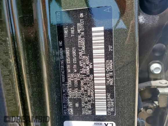 2025 Lexus RX 350 с VIN 2T2BAMBA5SC057480, выставлен на аукционе Copart как лот 57855555 с пробегом 2 078 миль миль и Списание • Salvage title. История ставок и продаж доступна на DreamBid. Изображение 14.