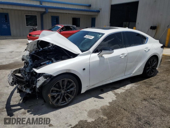 2023 Lexus IS with VIN JTHBZ1B29P5067372, listed as a Copart auction lot 65268064 with 27,021 mi miles and Non Repairable. Bid and sale history available at carsss.com. Image 1.