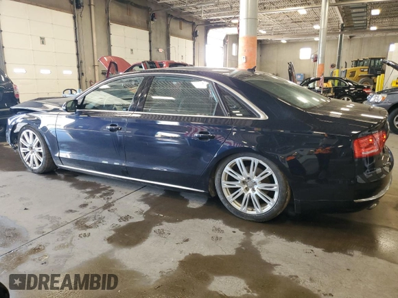 2013 Audi A8 3.0L z VIN WAURGAFD1DN002140, wystawiony jako Copart lot #59010105 z przebiegiem 151 732 mil mil oraz Szkoda całkowita • Salvage title. Historia ofert i sprzedaży dostępna na DreamBid. Obrazek 2.