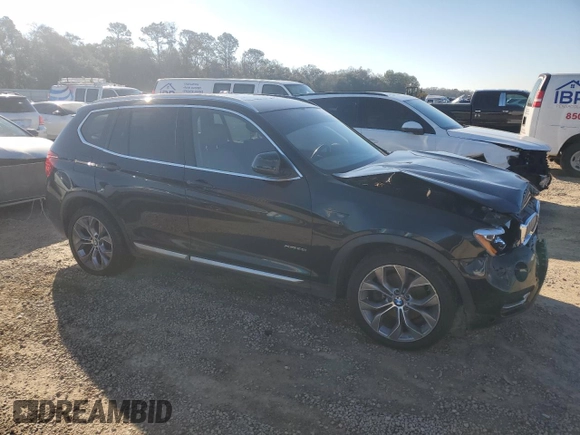 2017 BMW X3 xDrive28i with VIN 5UXWX9C57H0D97477, listed as a Copart auction lot 45215085 with 135,507 mi miles and Salvage Title. Bid and sale history available at DreamBid. Image 4.