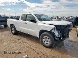 2024 Nissan Frontier S with VIN 1N6ED1CL4RN634494, listed as a Copart auction lot 56923345 with 22,469 mi miles and Salvage title. Bid and sale history available at DreamBid. Image 4.