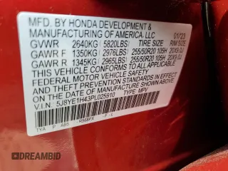 2023 Acura MDX Technology z VIN 5J8YE1H43PL025910, wystawiony jako Copart lot #60610405 z przebiegiem 14 091 mil mil oraz Szkoda całkowita • Salvage title. Historia ofert i sprzedaży dostępna na DreamBid. Obrazek 13.