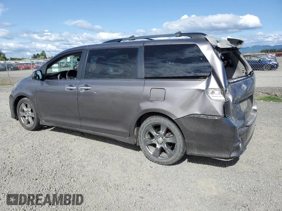 2017 Toyota Sienna SE with VIN 5TDXZ3DC0HS779855, listed as a Copart auction lot 56037865 with 95,959 mi miles and Salvage title. Bid and sale history available at DreamBid. Image 2.