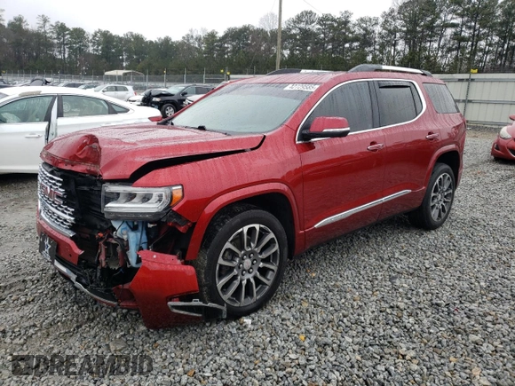 2021 GMC Acadia Denali z VIN 1GKKNXLS7MZ218250, wystawiony jako Copart lot #42729585 z przebiegiem 83 332 mil mil oraz Szkoda całkowita • Salvage title. Historia ofert i sprzedaży dostępna na DreamBid. Obrazek 1.