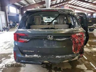 2025 Honda Odyssey EX-L with VIN 5FNRL6H6XSB017869, listed as a Copart auction lot 45461005 with 4,884 mi miles and Salvage Title. Bid and sale history available at carsss.com. Image 6.
