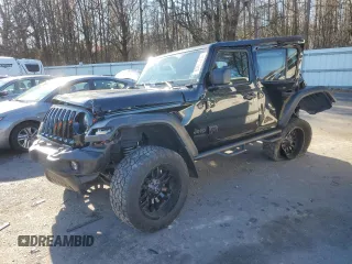 2022 Jeep Wrangler Unlimited Sport with VIN 1C4HJXDG6NW144897, listed as a Copart auction lot 83474284 with Not Provided miles and Salvage Title. Bid and sale history available at DreamBid. Image 1.