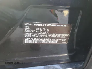 2018 BMW 7 Series 740i xDrive with VIN WBA7E4C53JGV23968, listed as a Copart auction lot 77244814 with 0 mi miles and Salvage Title. Bid and sale history available at carsss.com. Image 15.