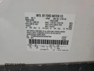 2017 Ford Explorer XLT z VIN 1FM5K8D83HGD80786, wystawiony jako Copart lot #51752085 z przebiegiem 107 287 mil mil oraz Szkoda całkowita • Salvage title. Historia ofert i sprzedaży dostępna na DreamBid. Obrazek 14.