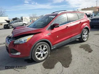 2013 Ford Escape Titanium with VIN 1FMCU0J94DUA93954, listed as a Copart auction lot 46627755 with 112,753 mi miles and Salvage Title. Bid and sale history available at carsss.com. Image 1.