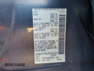 2016 Nissan Titan SL z VIN 1N6BA1F22GN503205, wystawiony jako Copart lot #47024925 z przebiegiem 90 936 mil mil oraz Czysty tytuł • Clean title. Historia ofert i sprzedaży dostępna na DreamBid. Obrazek 12.