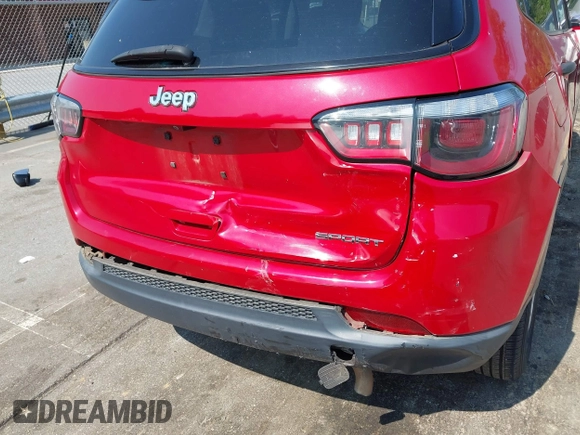 2018 Jeep Compass Sport with VIN 3C4NJCABXJT308768, listed as a IAAI auction lot 42420499 with 84,285 mi miles and . Bid and sale history available at DreamBid. Image 6.