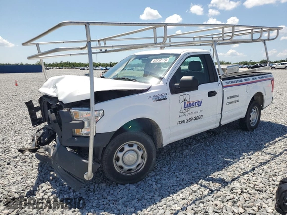 2017 Ford F-150 XL with VIN 1FTMF1C89HKE53850, listed as a Copart auction lot 50959155 with 166,647 mi miles and Salvage Title. Bid and sale history available at carsss.com. Image 1.