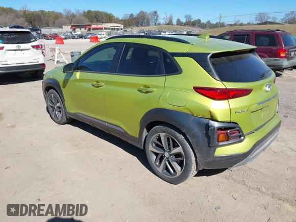 2020 Hyundai Kona Limited with VIN KM8K33A50LU564963, listed as a IAAI auction lot 41683697 with 87,893 mi miles. Bid and sale history available at carsss.com. Image 3.