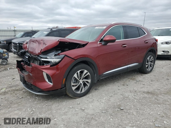 2021 Buick Envision Essence with VIN LRBFZNR46MD077570, listed as a Copart auction lot 51008985 with 31,850 mi miles and Salvage Title. Bid and sale history available at carsss.com. Image 1.