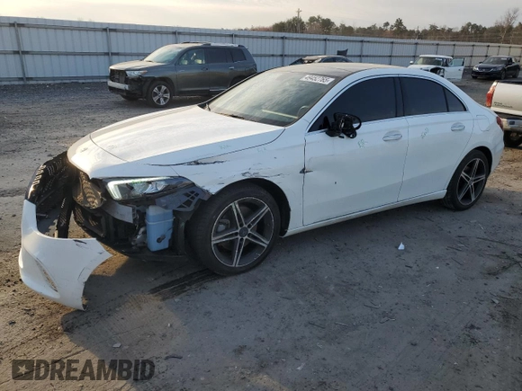 2019 Mercedes-Benz A 220 with VIN WDD3G4FB2KW024234, listed as a Copart auction lot 49452765 with 57,590 mi miles and Salvage Title. Bid and sale history available at DreamBid. Image 1.