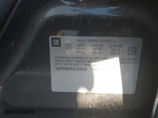 2013 Chevrolet Cruze LS with VIN 1G1PA5SHXD7258074, listed as a IAAI auction lot 40629164 with 201,866 mi miles. Bid and sale history available at carsss.com. Image 9.