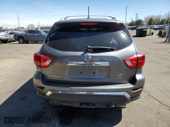 2017 Nissan Pathfinder SL with VIN 5N1DR2MM3HC646459, listed as a Copart auction lot 50371155 with 72,420 mi miles and Salvage Title. Bid and sale history available at DreamBid. Image 6.