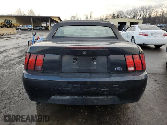 2000 Ford Mustang with VIN 1FAFP4448YF202531, listed as a Copart auction lot 43349785 with 99,444 mi miles and Salvage Title. Bid and sale history available at carsss.com. Image 6.