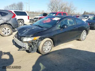 2012 Honda Civic Cpe LX with VIN 2HGFG3B55CH513150, listed as a IAAI auction lot 41886682 with 208,594 mi miles. Bid and sale history available at carsss.com. Image 18.