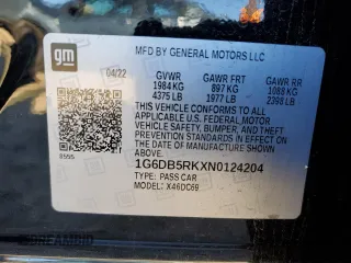 2022 Cadillac CT4 Premium Luxury z VIN 1G6DB5RKXN0124204, wystawiony jako Copart lot #80484414 z przebiegiem 46 004 mil mil oraz Szkoda całkowita • Salvage title. Historia ofert i sprzedaży dostępna na DreamBid. Obrazek 12.