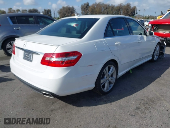 2013 Mercedes-Benz E 350 Luxury with VIN WDDHF5KBXDA734860, listed as a IAAI auction lot 41956048 with 50,463 mi miles and . Bid and sale history available at DreamBid. Image 4.