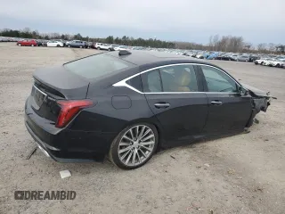 2020 Cadillac CT5 Premium Luxury with VIN 1G6DN5RK5L0151850, listed as a Copart auction lot 43774695 with 44,729 mi miles and Salvage Title. Bid and sale history available at DreamBid. Image 3.
