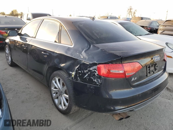 2013 Audi A4 Premium with VIN WAUAFAFL8DN048278, listed as a Copart auction lot 42039305 with 120,454 mi miles and Clean Title. Bid and sale history available at carsss.com. Image 2.