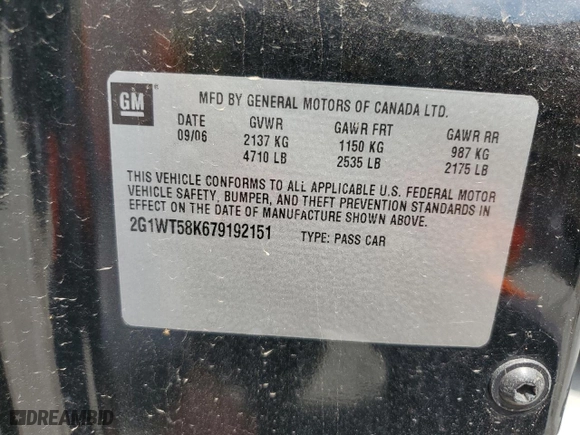 2007 Chevrolet Impala 3.5L LT with VIN 2G1WT58K679192151, listed as a Copart auction lot 50456535 with 213,017 mi miles and Clean Title. Bid and sale history available at carsss.com. Image 12.