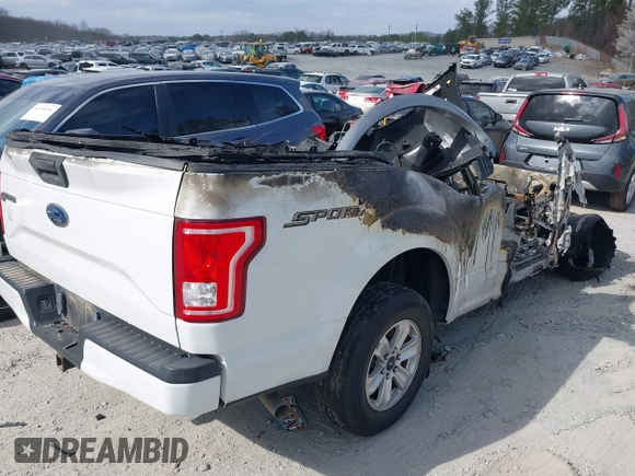 2017 Ford F-150 XL with VIN 1FTMF1C8XHFB61388, listed as a IAAI auction lot 41721235 with Not Provided miles. Bid and sale history available at carsss.com. Image 4.