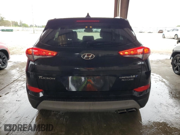 2017 Hyundai Tucson Sport with VIN KM8J33A29HU483713, listed as a Copart auction lot 45854785 with 55,968 mi miles and Salvage title. Bid and sale history available at DreamBid. Image 6.