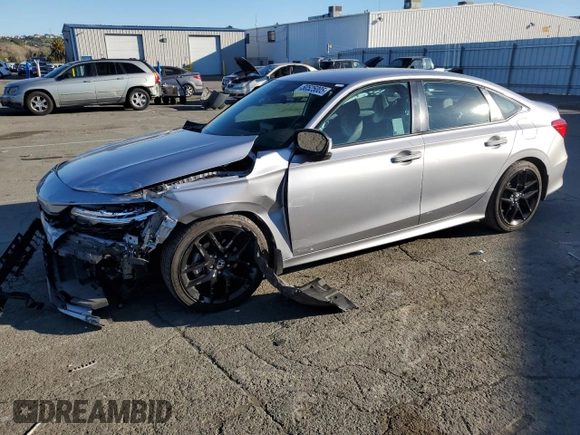 2023 Honda Civic Sedan Sport with VIN 2HGFE2F55PH503332, listed as a Copart auction lot 50525005 with 38,360 mi miles and Salvage Title. Bid and sale history available at carsss.com. Image 1.