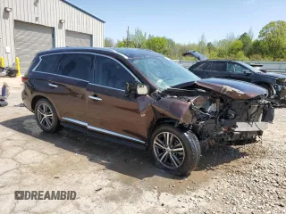 2019 Infiniti QX60 Luxe with VIN 5N1DL0MNXKC500419, listed as a Copart auction lot 52307165 with 115,273 mi miles and Salvage Title. Bid and sale history available at DreamBid. Image 4.