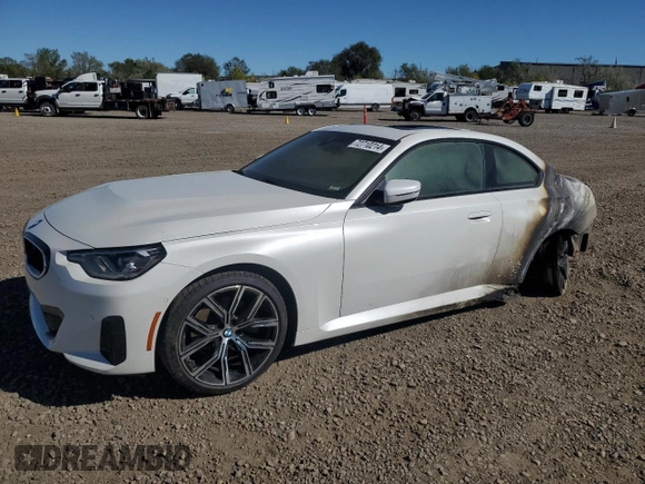 2023 BMW 2 Series 230i xDrive with VIN 3MW33CM09P8D53091, listed as a Copart auction lot 72710214 with 0 mi miles and Salvage Title. Bid and sale history available at carsss.com. Image 1.