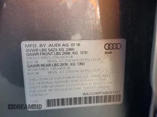 2016 Audi Q5 Premium z VIN WA1C2AFP7GA097231, wystawiony jako Copart lot #64793015 z przebiegiem 128 346 mil mil oraz Czysty tytuł • Clean title. Historia ofert i sprzedaży dostępna na DreamBid. Obrazek 14.