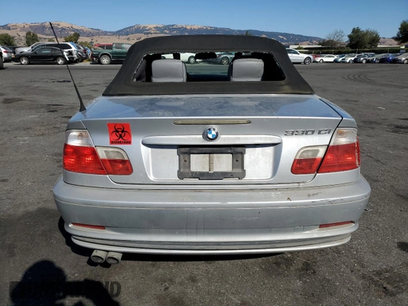 2003 BMW 3 Series 330Ci with VIN WBABS53403JU96685, listed as a Copart auction lot 73289534 with 0 mi miles and Salvage Title. Bid and sale history available at carsss.com. Image 6.