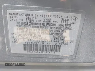 2023 Nissan Kicks SV with VIN 3N1CP5CVXPL574778, listed as a IAAI auction lot 41956067 with 5,867 mi miles and . Bid and sale history available at DreamBid. Image 9.