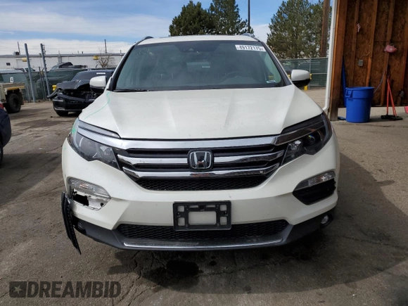 2017 Honda Pilot Elite with VIN 5FNYF6H09HB019359, listed as a Copart auction lot 49172175 with 25,167 mi miles and Salvage Title. Bid and sale history available at DreamBid. Image 5.