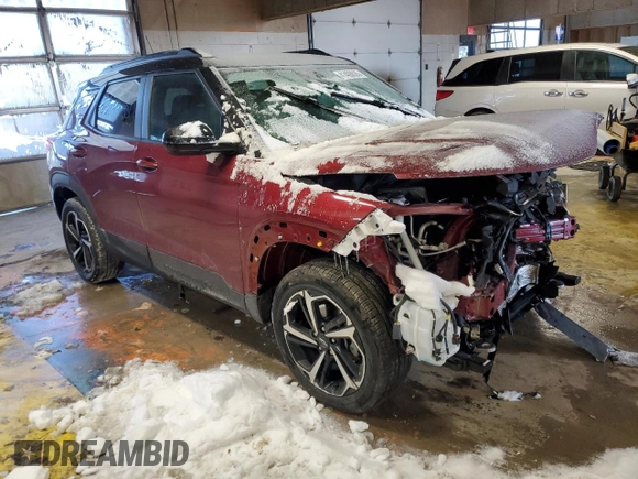 2023 Chevrolet TrailBlazer RS with VIN KL79MUSL8PB202574, listed as a Copart auction lot 46428005 with 11,039 mi miles and Salvage Title. Bid and sale history available at DreamBid. Image 4.