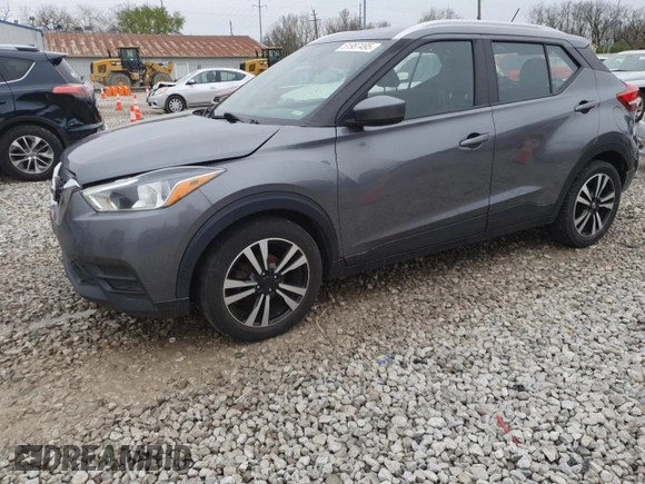 2019 Nissan Kicks SV with VIN 3N1CP5CU1KL530457, listed as a Copart auction lot 51987495 with 168,783 mi miles and Clean Title. Bid and sale history available at carsss.com. Image 1.