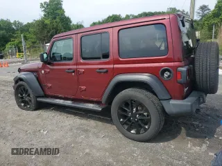 2021 Jeep Wrangler Unlimited Sport S with VIN 1C4HJXDGXMW785601, listed as a Copart auction lot 57342445 with 57,147 mi miles and Salvage title. Bid and sale history available at DreamBid. Image 2.