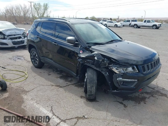 2020 Jeep Compass Trailhawk with VIN 3C4NJDDB7LT129673, listed as a IAAI auction lot 41811055 with 30,106 mi miles and . Bid and sale history available at carsss.com. Image 1.