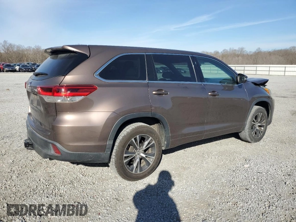 2018 Toyota Highlander LE with VIN 5TDZZRFH6JS288376, listed as a Copart auction lot 43353975 with 93,706 mi miles and Non repairable. Bid and sale history available at DreamBid. Image 3.