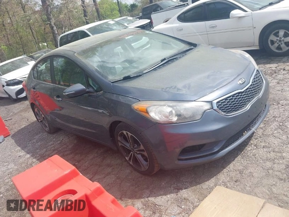 2014 Kia Forte EX with VIN KNAFZ4A89E5076447, listed as a IAAI auction lot 41913489 with 219,823 mi miles. Bid and sale history available at carsss.com. Image 1.