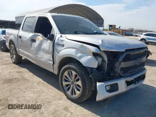 2017 Ford F-150 XL with VIN 1FTEW1CP0HKD87314, listed as a IAAI auction lot 41664418 with 1 mi miles. Bid and sale history available at carsss.com. Image 1.