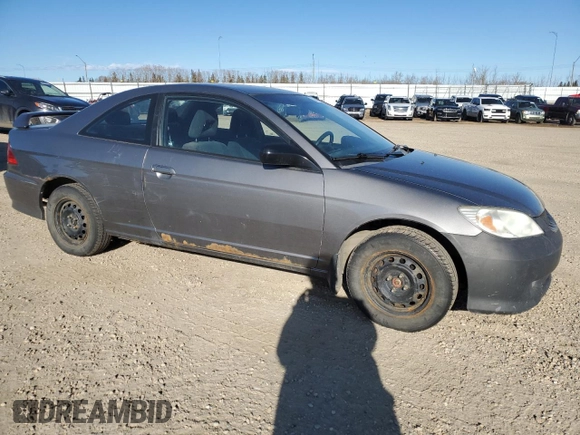 2005 Honda Civic Cpe LX with VIN 1HGEM225X5L805879, listed as a Copart auction lot 52983425 with 229,135 mi miles and Clean Title. Bid and sale history available at carsss.com. Image 4.