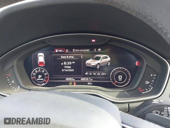 2019 Audi Q5 Prestige with VIN WA1CNAFY2K2055259, listed as a IAAI auction lot 41761227 with 48,983 mi miles. Bid and sale history available at carsss.com. Image 7.