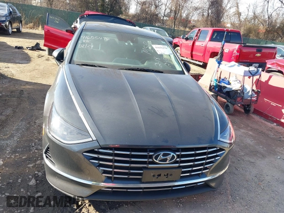 2020 Hyundai Sonata Hybrid Blue with VIN KMHL24JJ2LA016152, listed as a IAAI auction lot 41655476 with 168,982 mi miles. Bid and sale history available at carsss.com. Image 13.